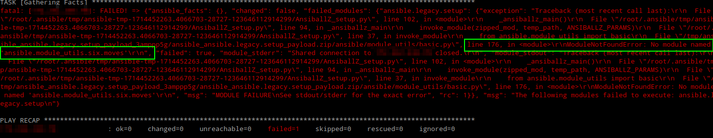 No module name ansible xxx error