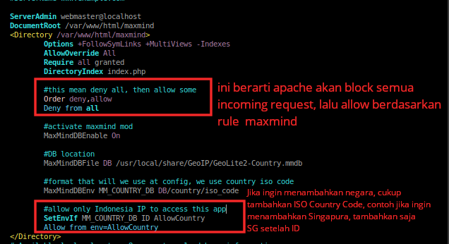 Config Tambahan Penggunaan MaxMind