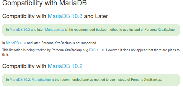 Memang Sudah Mulai Diarahkan Untuk Menggunakan mariabackup