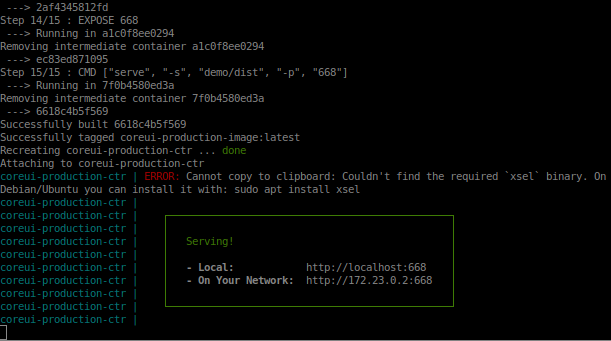 docker-compose Successfull