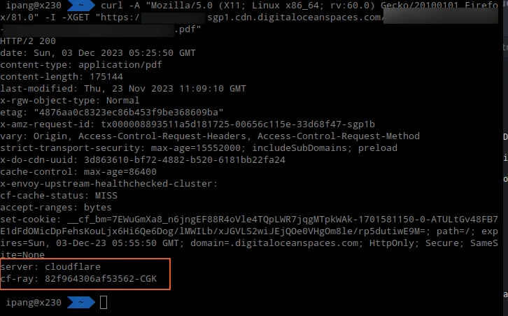 DigitalOcean Spaces Menggunakan Cloudflare CDN