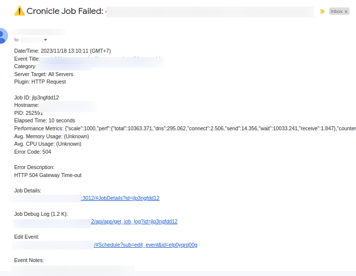 Notif When Schedule Failed