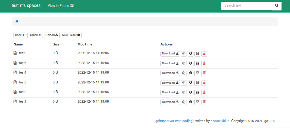 Gohttpserver Running Successfully