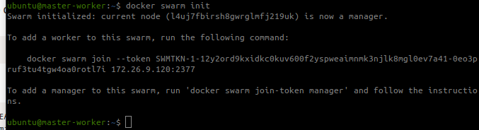 docker swarm init Using Private IP