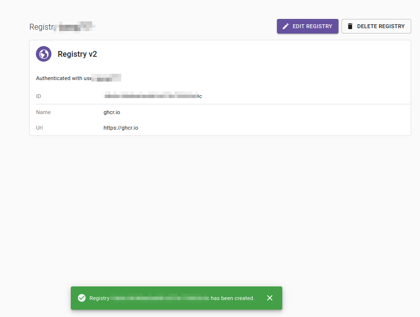 ghcr.io Sukses Ditambahkan di Swarmpit