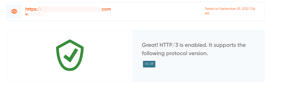 HTTP/3 Test di Geekflare