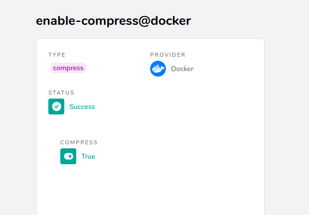Compress Enabled at Traefik Dashboard