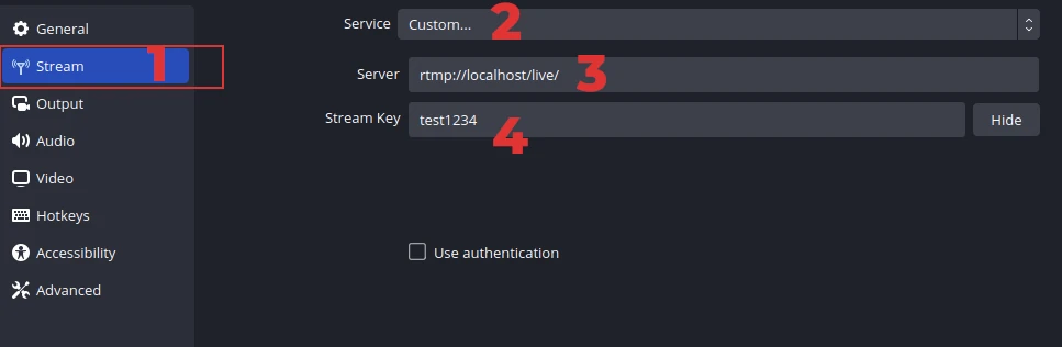 Add Custom Stream URL