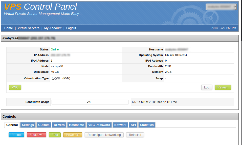 SolusVM, Old School Look GUI