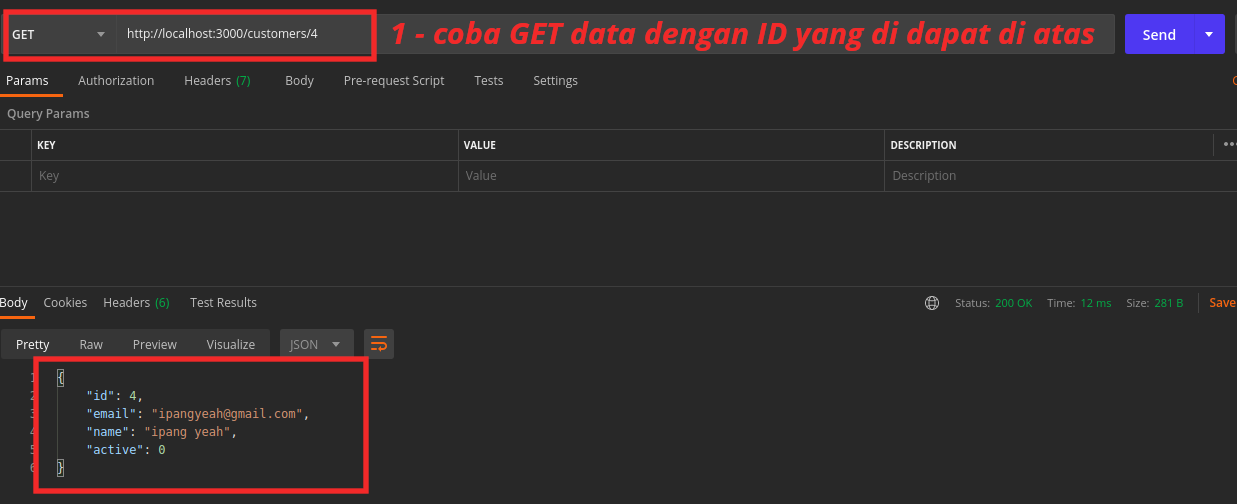 Test GET Data yang Tadi di POST