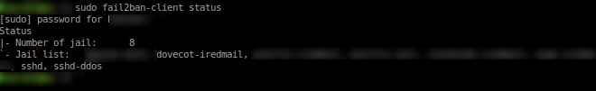 fail2ban status Server Saya
