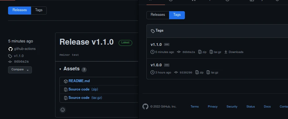 Tags &amp; Release v1.1.0 Otomatis Di buat