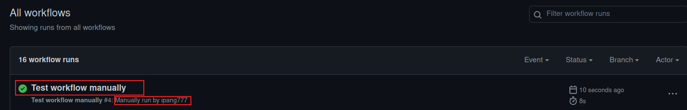 Run Manually Success