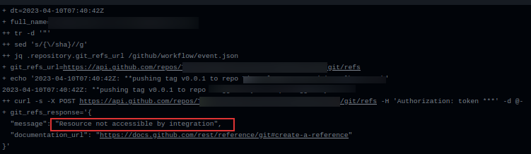 Error When Try To Create Tag & Release by Github Actions