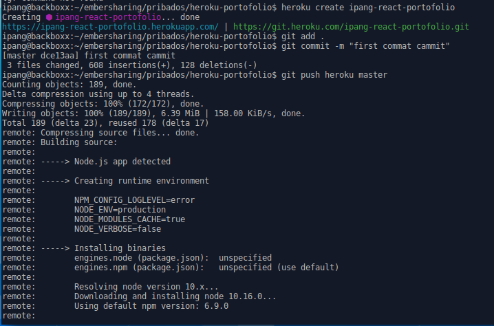 Membuat Project Baru di heroku