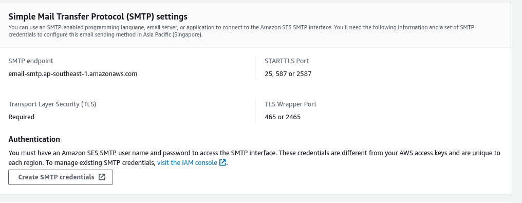Buat SMTP Credential