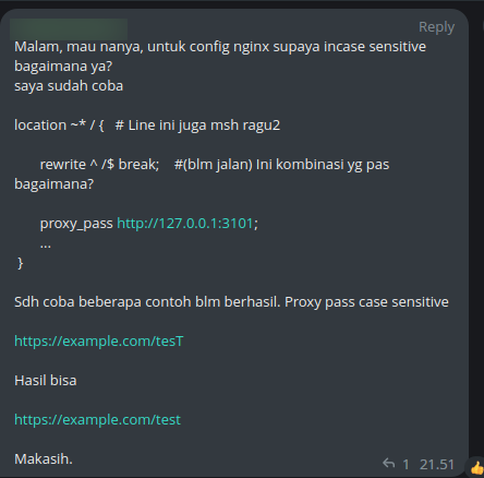 Pertanyaan di Telegram