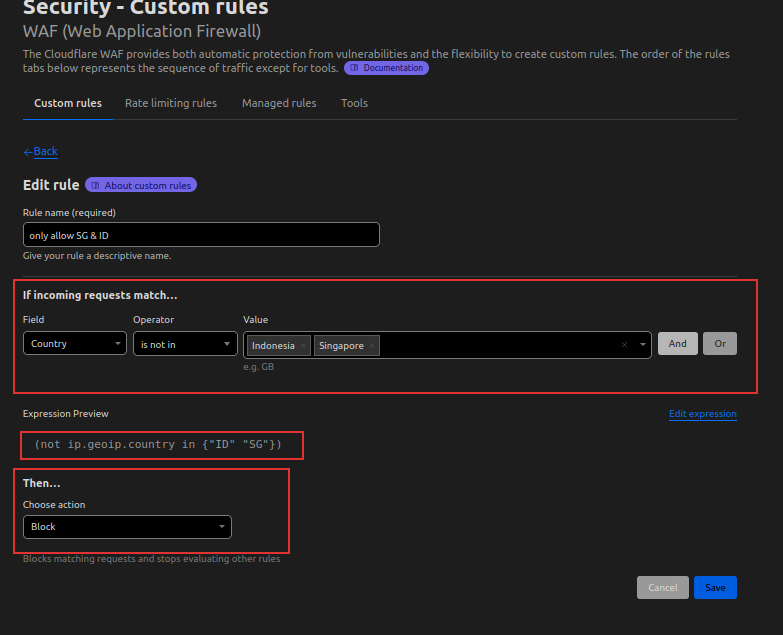 Only Allow ID &amp; SG