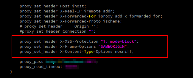 Cukup Pindahkan ke Proxy Block Header nya