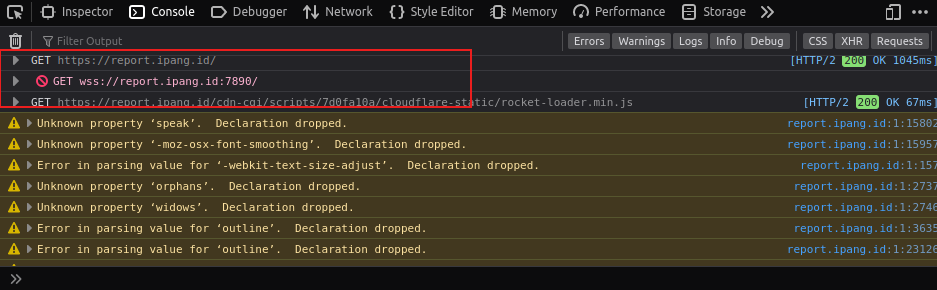 Websocket Masih Mengarah ke Port
