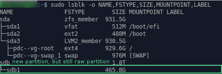 New Partition, Still in Raw Format