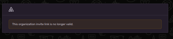 Error Ketika Klik Invitation Link Sentry