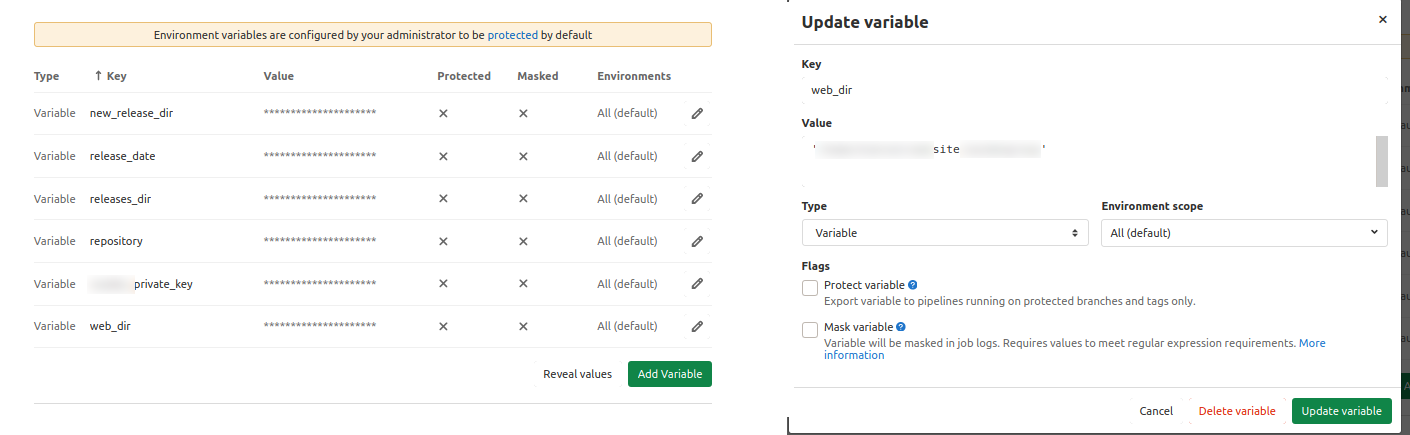 Membuat Variabel di Gitlab CI/CD