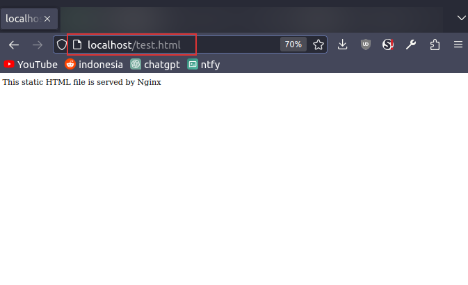 Halaman test.html Ini akan Digunakan Untuk Cache Test