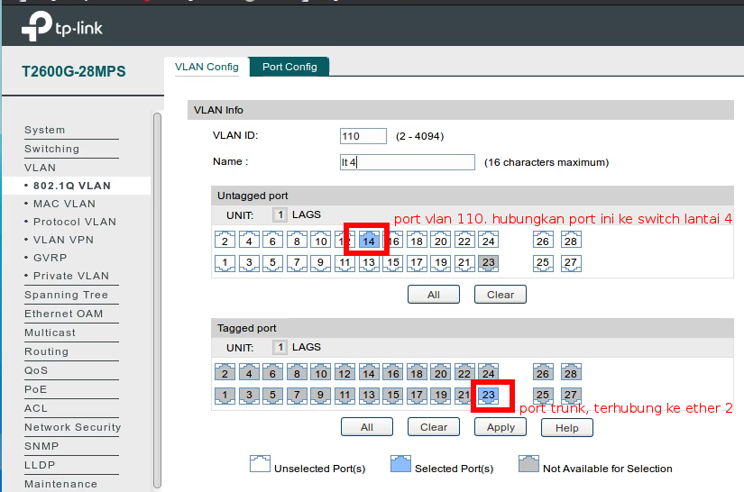 Setting di Switch TP-Link
