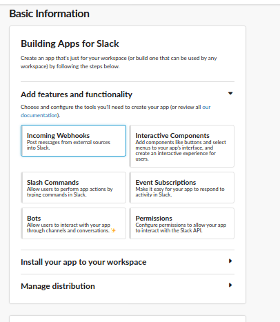 Pilih Incoming Webhooks