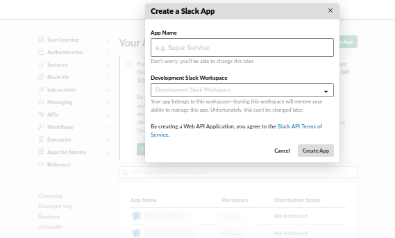 Membuat App Baru di Slack
